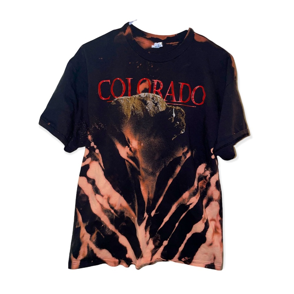 COLORADO Tee Bleach dyed by Ruh Ro Rags!